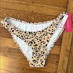 💕Xhilaration Tan and Black Bikini High-Cut Cheeky